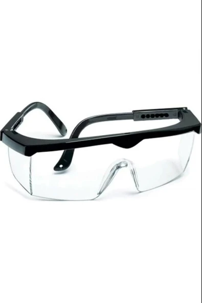Tam Korumalı Şeffaf Ayarlı Çapak Laboratuvar Gözlüğü - Resim 2