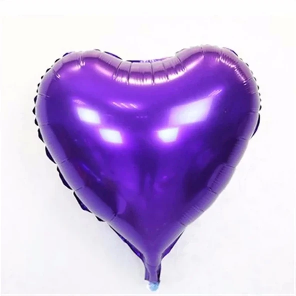 Kalp Balon Folyo Mor 45 Cm 18 İnç