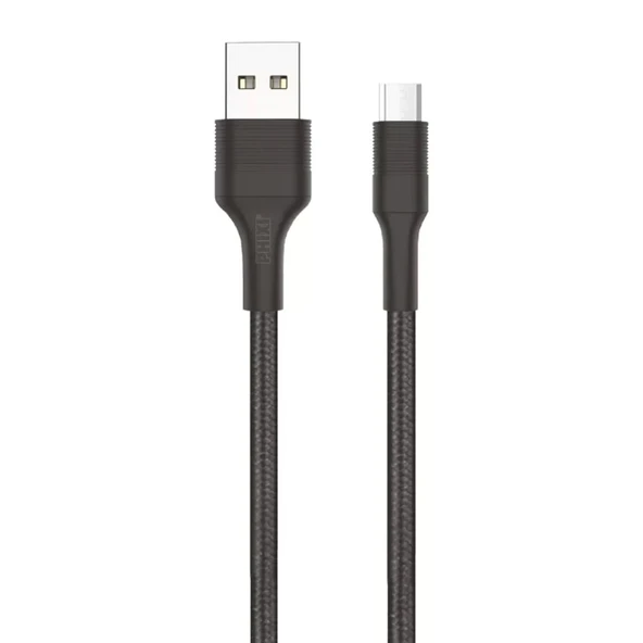 Force Cb431m Hasır Örgü Ve Ekstra Güçlendirilmiş Silikon Başlıklı Micro Usb Hızlı Şarj Ve Data Kablo - 2