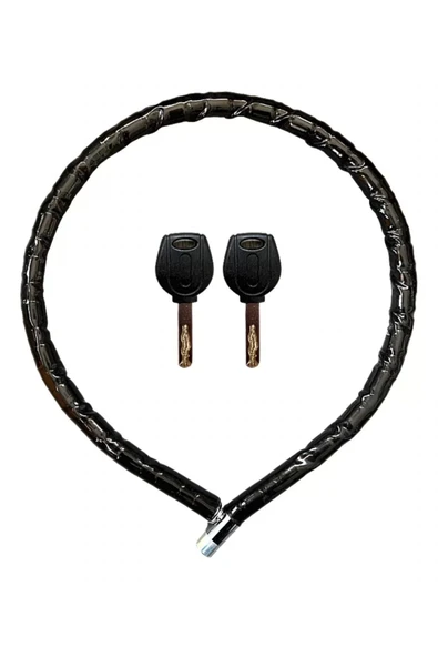 Yuma Ym-752 Motorsiklet Kilidi Anahtarlı Körüklü Siyah ( Boy : 120cm-çap : 22mm ) - Resim 2