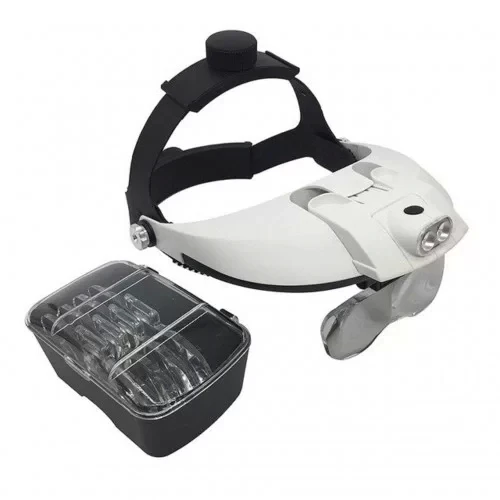 5 Mercekli Çok Fonksiyonlu, Başlık Tip Işıklı Büyüteç 81001h - 2