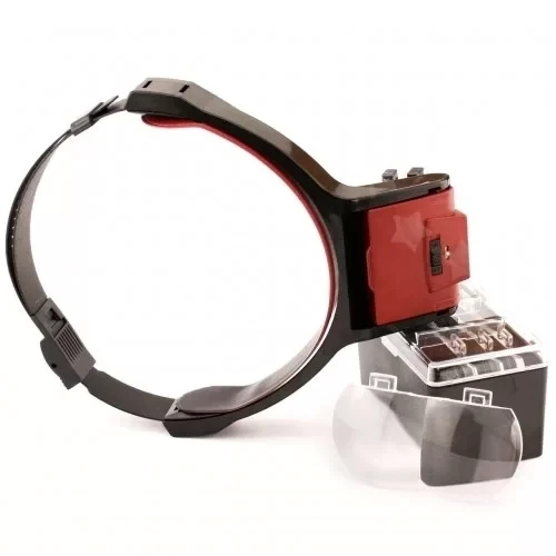 Lens Takmalı 4 Lens , Led Lambalı Şapka Tip Büyüteç - 4