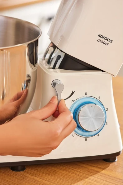 Karaca Chefcrafter Stand Mikser Mutfak Şefi 1900 W Porcelain White - Resim 5