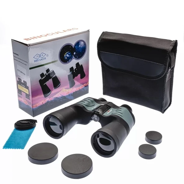 Breaker 7x50 Ct Profesyonel El Dürbünü – 1000m/56m – Siyah ürün görseli 1