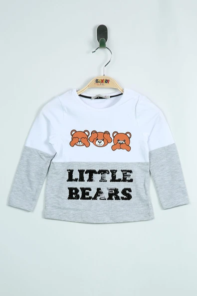 Toontoy Kız Bebek Tişört Little Bears Baskılı - 2