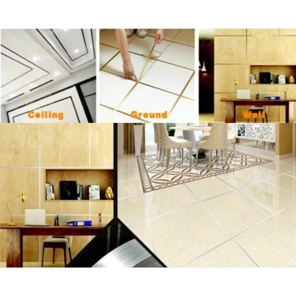 0.5 Cm 50 Metre Gri Fayans Arası Şerit Bant - Resim 2