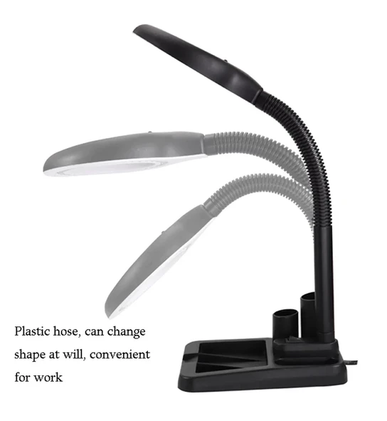 Esnek 5x /10x,40 Led Işıklı Büyüteç ,lamba Büyüteç Okuma, Çalışma Lehim Masa Lambası A808 - 5