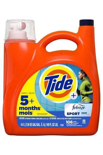 Tide Febreze Sport Sıvı Çamaşır Deterjanı 106 Yıkama 4.4LT