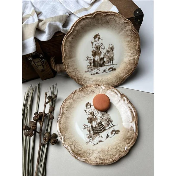 Porser Fulya Ella Pasta Takımı 22cm 6 kişilik 6 Parça
