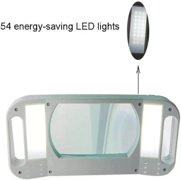 5x 10x Büyüteç  Led Işıklı Süper Parlak Enerji Tasarruflu  Masa Lambası Lt861 - Resim 4