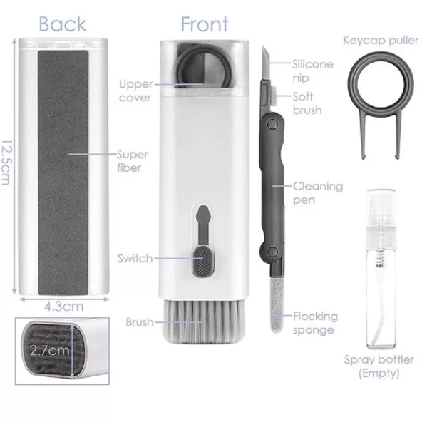Çok Fonksıyonlu 7 In 1 Aırpods Klavye Ekran Kulaklık Temızleme Kıtı - 5