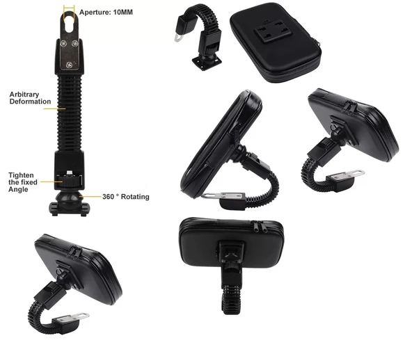 Bisiklet Ve Motosiklet Su Geçirmez Telefon Tutucu 6.2" - 4