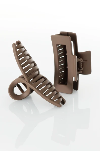 TOKALAND 2'Li Set Kaymaz Mat Görünümlü Mandal Saç Tokası