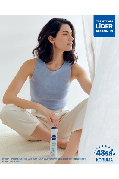 Nivea Sprey Deodorant Fresh Natural Women 150 ml - Resim 4
