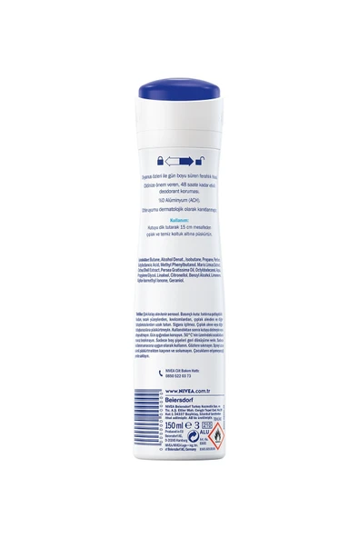 Nivea Sprey Deodorant Fresh Natural Women 150 ml - Resim 3