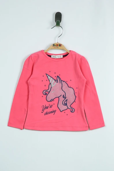 Toontoy Kız Çocuk Tişört Unicorn Nakışlı - 2