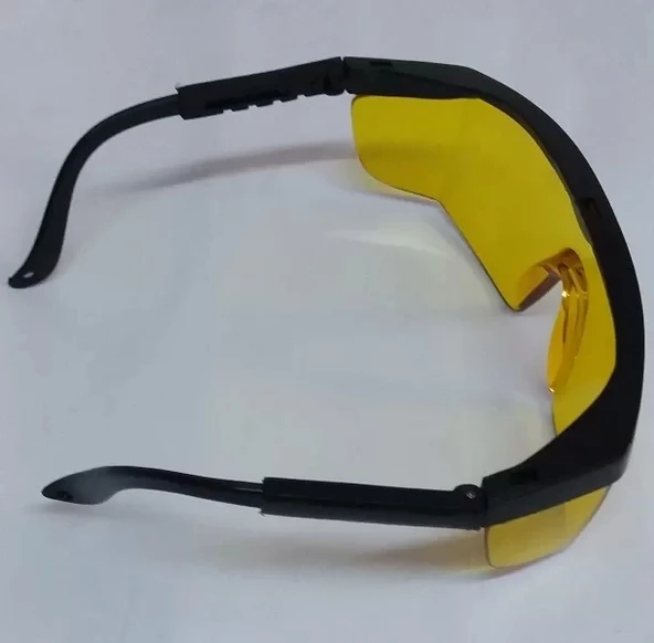 Korumalı Laboratuvar Gözlüğü Sarı - 3