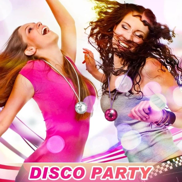 Nessiworld 70'ler 80'ler ve 90'lar Temalı Disko Topu Kolye Seti 6 Adet - 3