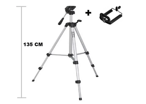 Tripod : Telefon Ve Kamera Tutucu Ayak + Telefon Tutucu - 105cm - 2