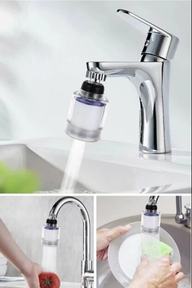 Kireç Önleyici Filtreli Su Tasarruflu Hareketli Musluk Başlığı - 2