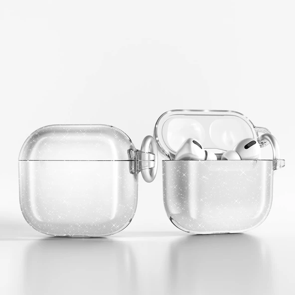 Apple Airpods 4 Zore Allstar Airbag 32 Parlayan Simli Saydam Renkli Kılıf - Resim 3