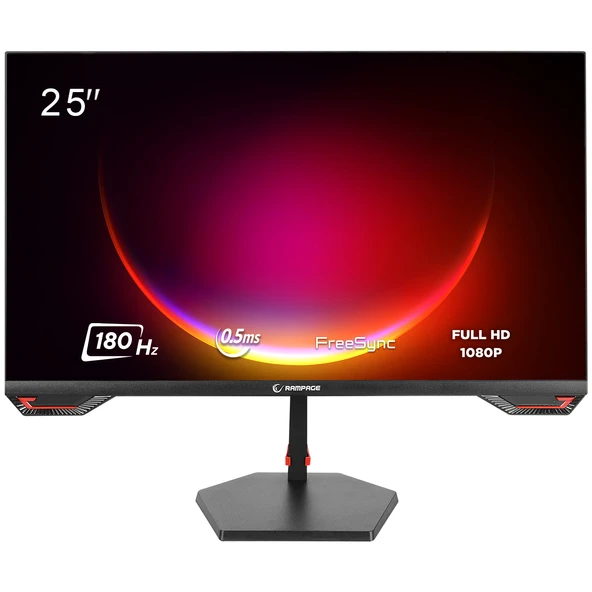 Rampage CRIMSON CR25R180 25" 180Hz 0.5ms CSOT FAST IPS FHD Freesync/G-Sync PC Flat Oyuncu Monitörü