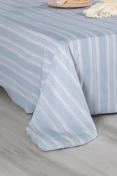 Upstyle Sport Çizgili Çarşaf + Yastık Kılıfı  Seti Tek Kişilik Soft Line Gri - Resim 3