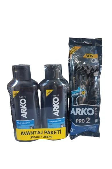 Arko Traş bıçağı 10 lu ve 2 li Traş Kolonyası Avantaj paketi ürün görseli