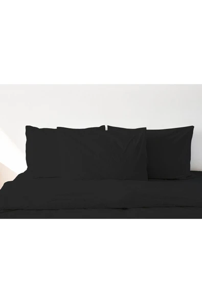 | Purecomfort | %100 Doğal Pamuk 2'li Yastık Kılıfı Seti | Siyah - 2