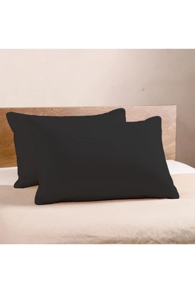 | Purecomfort | %100 Doğal Pamuk 2'li Yastık Kılıfı Seti | Siyah