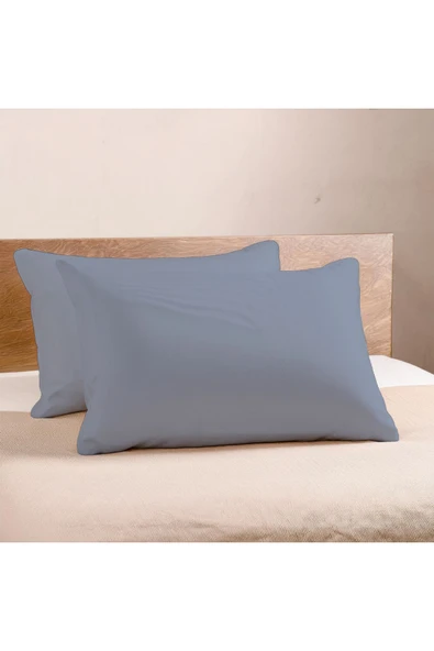 | Purecomfort | %100 Doğal Pamuk 2'li Yastık Kılıfı Seti | Güvercin Mavisi