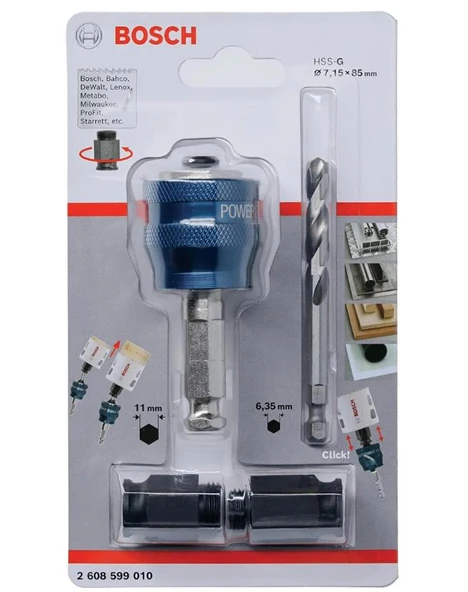 Bosch 4 Parça Panç Adaptör Seti 80mm/9mm