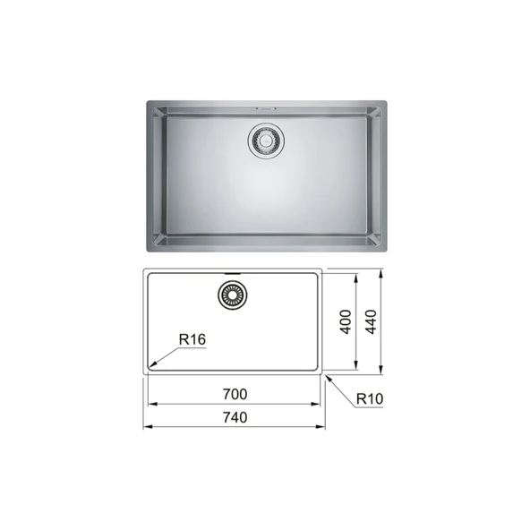 Maris Mrx 110-70 Eviye, Lina Spiralli Inox Armatür Seti - Resim 2