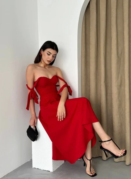 Tiyenna Midi Elbise - 5