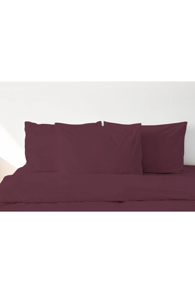 | Purecomfort | %100 Doğal Pamuk 2'li Yastık Kılıfı Seti | Mürdüm - 2