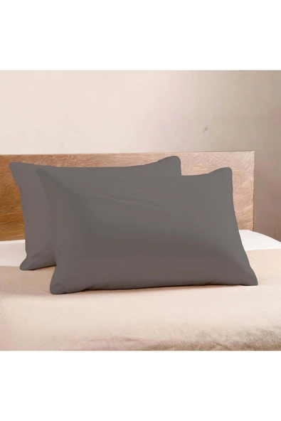 | Purecomfort | %100 Doğal Pamuk 2'li Yastık Kılıfı Seti | Açık Gri