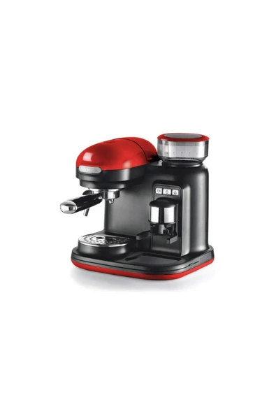 Ariete Moderna Espresso Kahve Makinesi Kahve Öğütücü Kırmızı 1318 1000W