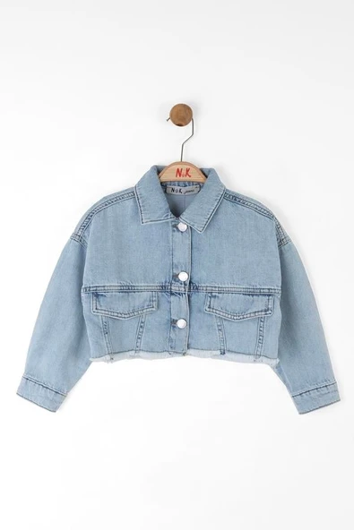 Kız Çocuk Crop Ceket 38707 - Resim 3