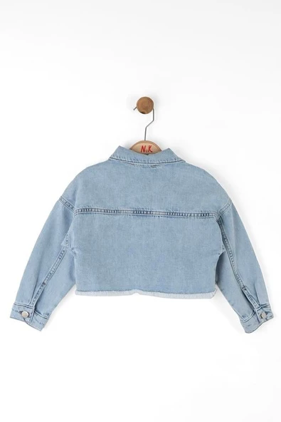 Kız Çocuk Crop Ceket 38707 - Resim 4