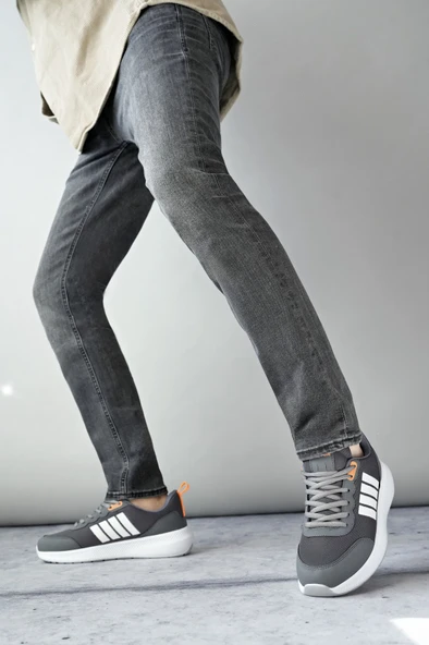 Muggo KENS Garantili Erkek Ortopedik Günlük Bağcıklı Yürüyüş Koşu Sneaker Spor Ayakkabı - 2