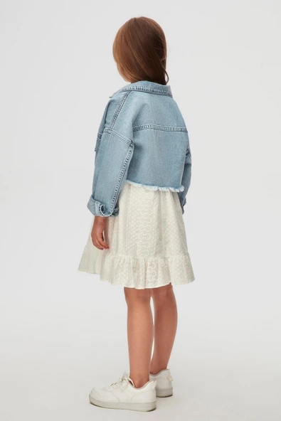 Kız Çocuk Crop Ceket 38707 - Resim 2