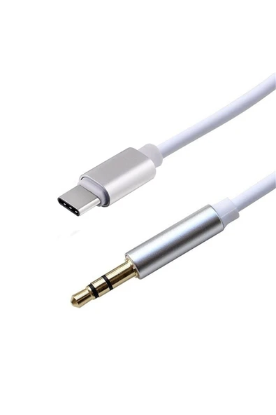 KEEPRO Type C Usb C To Aux Kulaklık Çevirici 3.5 Mm Jack 1m Beyaz - 3