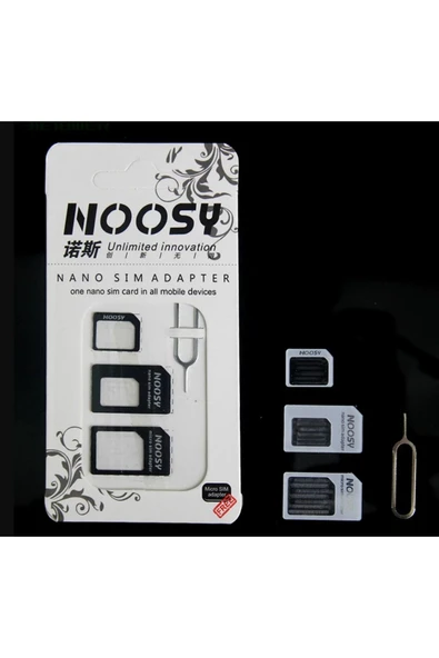 NOOSY Nano Ve Micro Sim Kart Adaptörü Siyah - 2