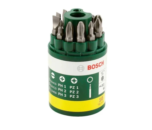 Bosch 10 Parça Vidalama Ucu Seti (PH+PZ+S) - 2