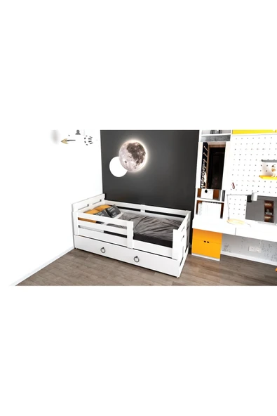 Ninnimo Yavrulu Mdf Beyaz 90x190 Yatak Uyumlu  Karyola - 3