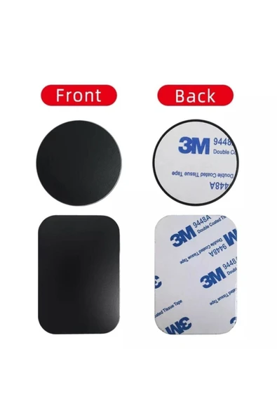 ucuzmi 2adet Telefon Araç Içi Tutucu Stant Metal Plaka Magnetic Mıknatıslı Tutucular Için Metal Saç Seti 3m 2 adet dikdörtgen - 8