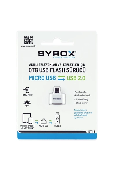 Syrox Usb Den Micro Usb Ye Dönüştürücü Otg