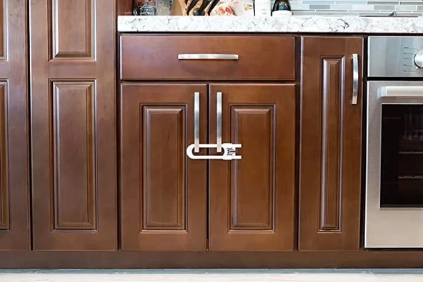 Bebek Çocuk Çekmece Ve Dolap Koruma Raylı Güvenlik Sistemi Emniyet Kilidi - 4