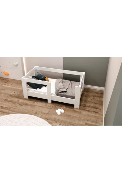 Ninnimo Montessori 70x140 Yatak Uyumlu Mdf Beyaz Çocuk Karyola