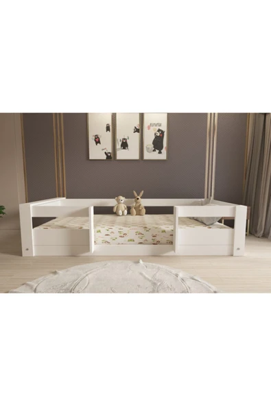 Ninnimo Ninnimo Bebek Odası Yatağı Beyaz Mdf 90x190 Yatak Uyumlu Karyola